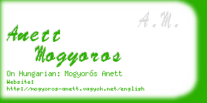 anett mogyoros business card